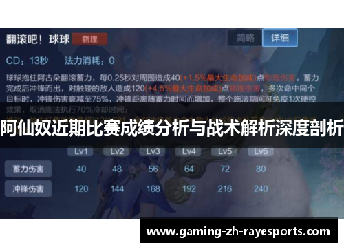 阿仙奴近期比赛成绩分析与战术解析深度剖析 阿仙奴近期比赛成绩分析与战术解析深度剖析